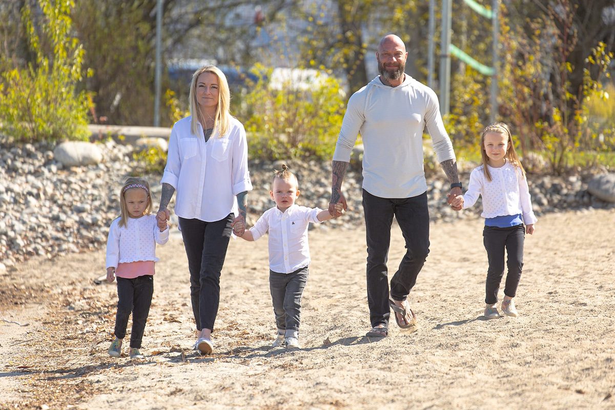Kathryn Morrow with her family